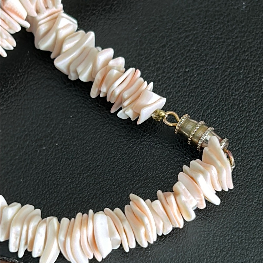 30” Light Pink Puka Shell Necklace - Picture 2 of 3